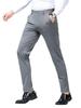Men's Summer Casual Ice Silk Pants - Lightweight, Straight-Leg, High Elasticity Suit Trousers for Young and Middle-Aged
