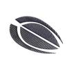 Soft carbon fiber For Fiat 500 2007-2015 Car Front Headlight Eyebrow Eyelid Trim Sticker Auto head Lamp Decoration Decals