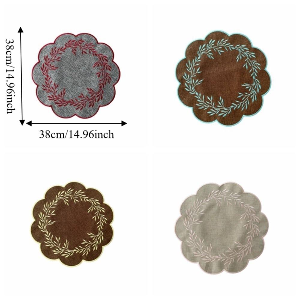 Oil-Proof Insulation Table Mat Washable Flower Coasters Tabletop Protector  Daily Dining