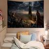 Adventure Film LLords Rings Tapestry Art Printing Japanese Wall Tapestry Anime Wall Hanging Home Decor