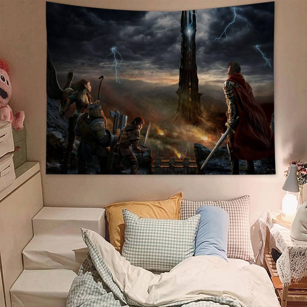 Adventure Film LLords Rings Tapestry Art Printing Japanese Wall Tapestry Anime Wall Hanging Home Decor