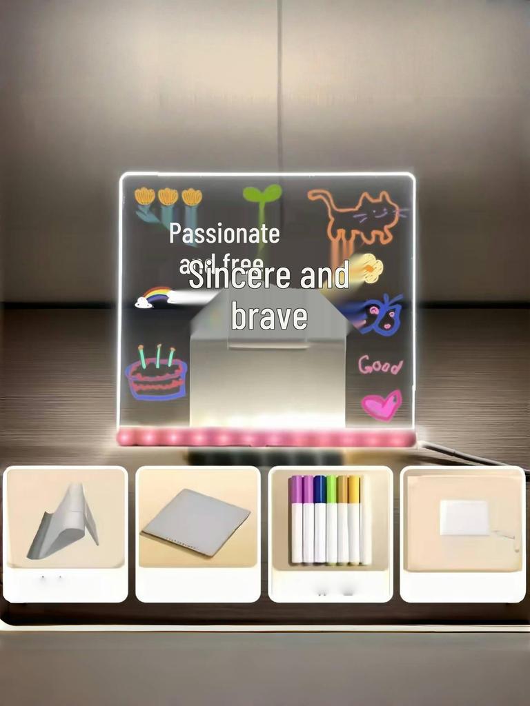 Glow-in-the-Dark Double-Sided Acrylic Drawing Board: A Perfect New Year Gift for Kids and Friends