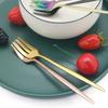 6Pcs Fruit Fork Stainless Steel Cake Forks White Gold Colourful Tea Fork Dinnerware Set Hotel Party Restaurant Supplies