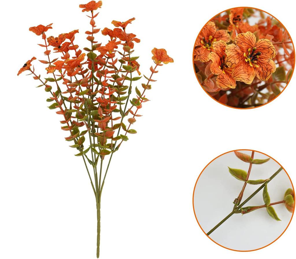 Customized Autumn Green Plants Autumn Eucalyptus Lavender Violet Fake Flower Bouquet Artificial Simulated Plant Flowers