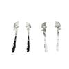 Retro Chinese Style Inlay Zircon Sliver Color Fan Black Water Droplet Long Tassel Dangle Earrings for Women Temperament Jewelry