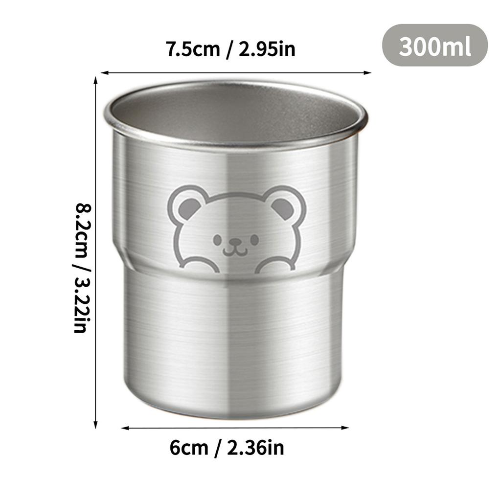 Cute Little Bear Water Mug 304 Stainless Steel Coffee Cup With Wooden Anti Scald Pad Office Workers Tumbler