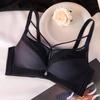 French Style Lingerie Women's Underwire Gathering Bra Adjustable Seamless Sexy Bra