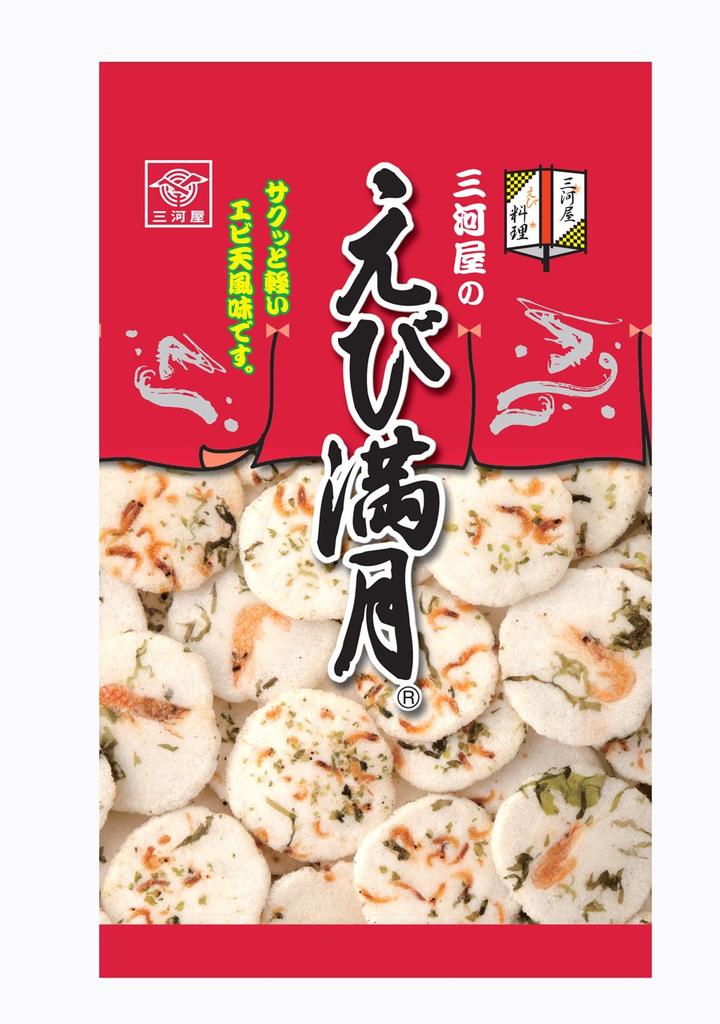 Mikawaya Confectionery Shrimp Full Moon 75g X 12 Bags