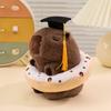 12cm Cartoon Spaß Abschlusskappe Capybara Plüschtier Anhänger Schwimmring Arzthut Frosch Capybara Plüschspielzeug Heimdekoration Geschenk für Kind