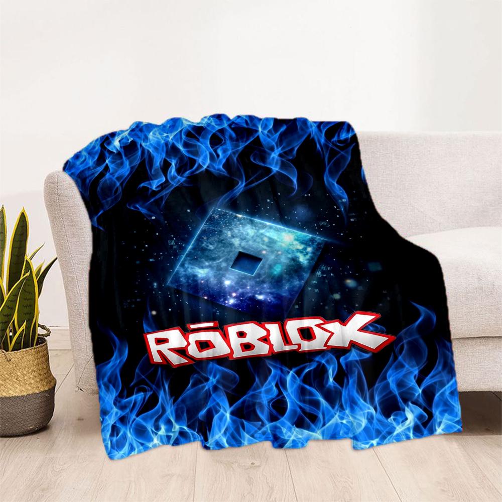 Roblox Blue Fire Block Blanket Warmthful Decor Suitable For Sofa Bed Bedding Allseason Use Modern Best Holiday Gift For Friends Family
