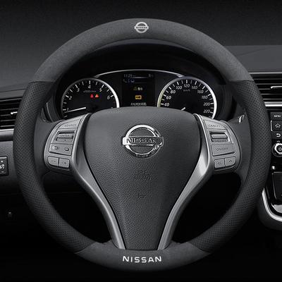 Suede Car Steering Wheel Cover for Qashqai Kicks March Xtrail Micra Leaf Qashqai J11 J10 J12 Armada Juke Note Accessories