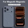 For Magsafe Liquid Silicone Phone Case For iPhone 17 Pro Max 16 15 14 Plus 12 13 Mini Air Magnetic Wireless Charge Soft Cover