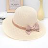 Summer new women's big edge straw hat bow breathable sunscreen sun hat outdoor UV protection sun hat