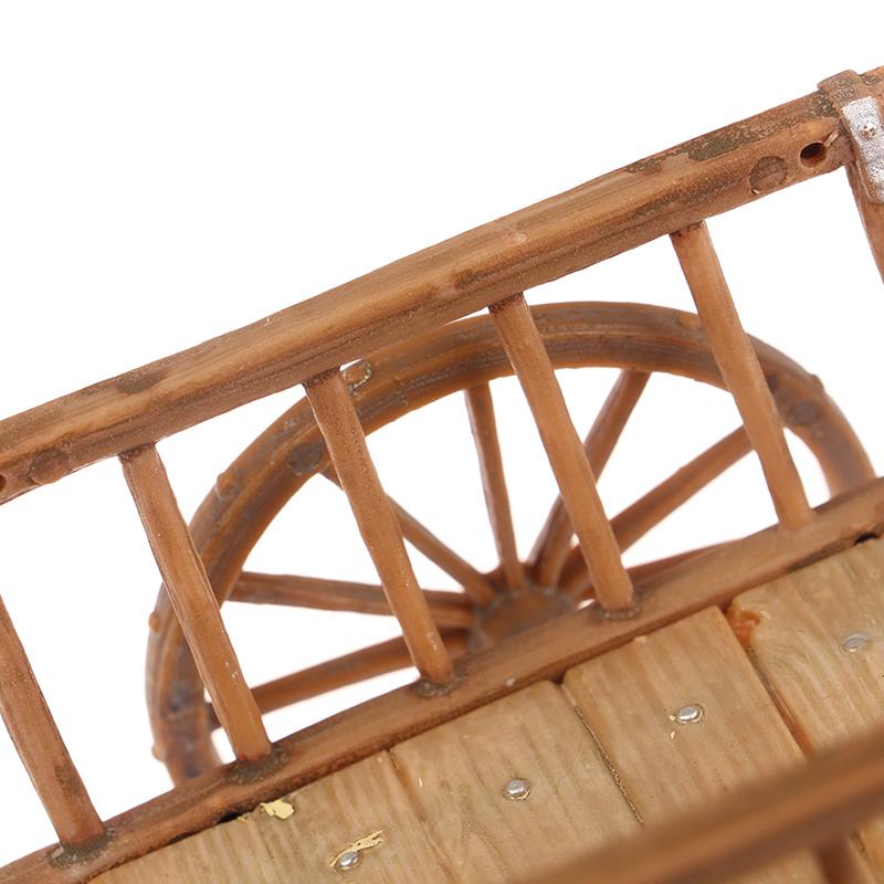 Dollhouse Miniature Simulation Assembled Cart  Model Diy Accessories Garden Furniture Toys