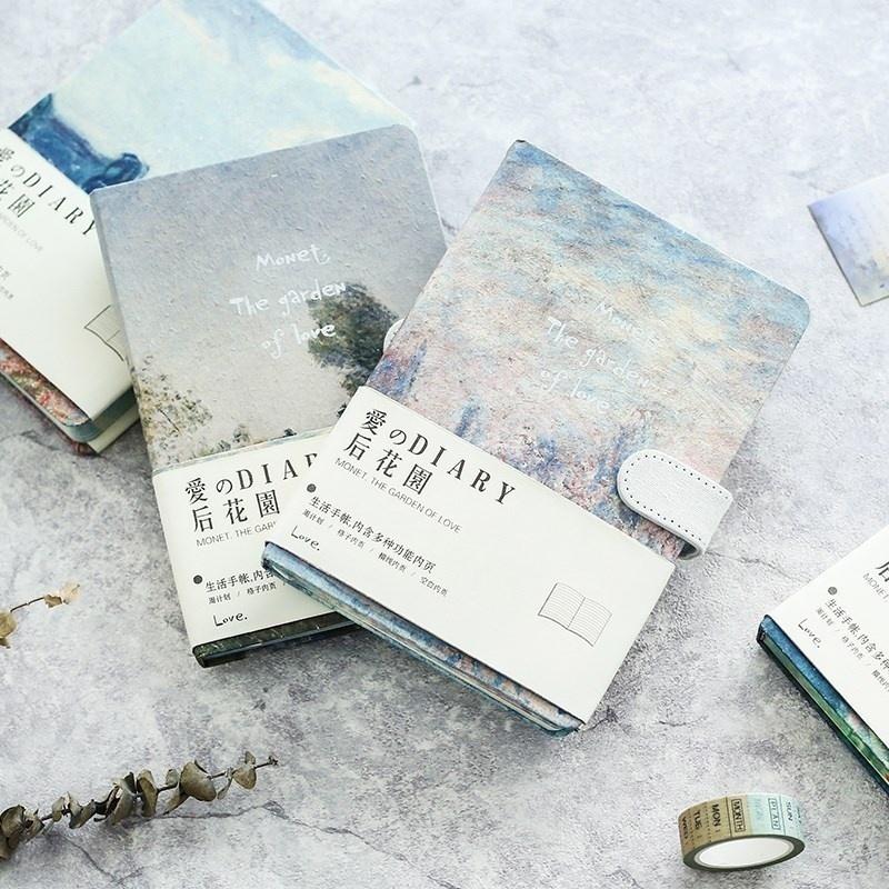 Kawaii Vintage Flower Notebook Journal Diary Weekly Planner Organizer Paper Notepad A5 Four Inner Pages