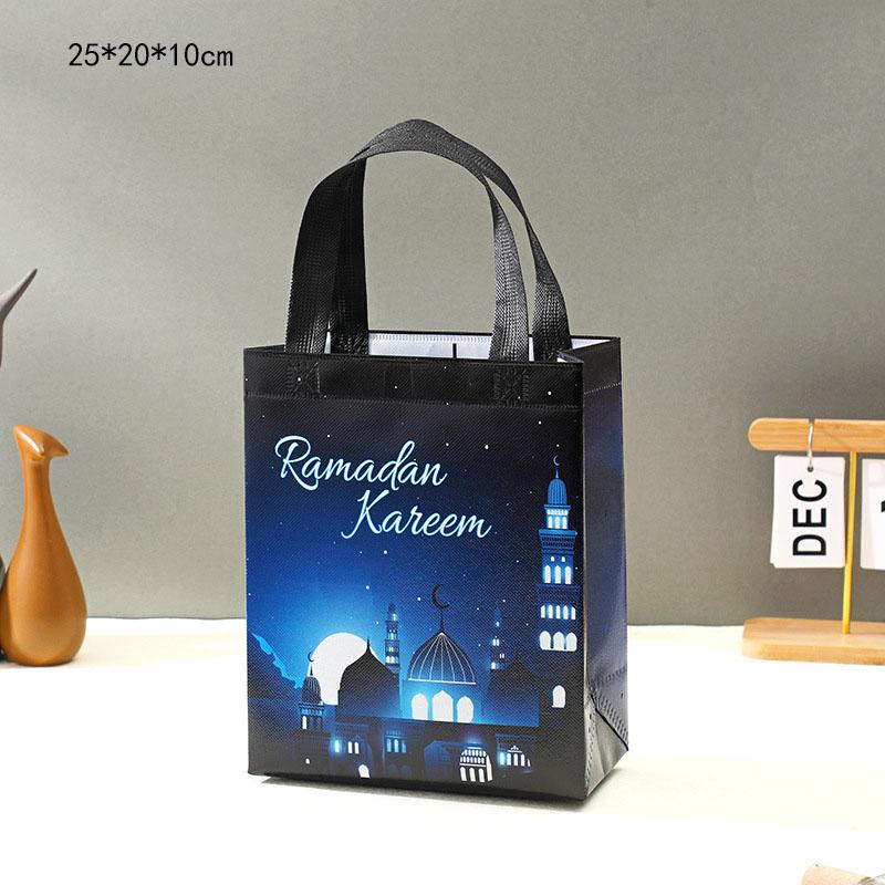 

Storage Gift Decoration Suppily 20*25*10cm Stobag Ramadan Laminated Non Woven Bag Moon Castle Non-Woven Gift Bag For Festival Other