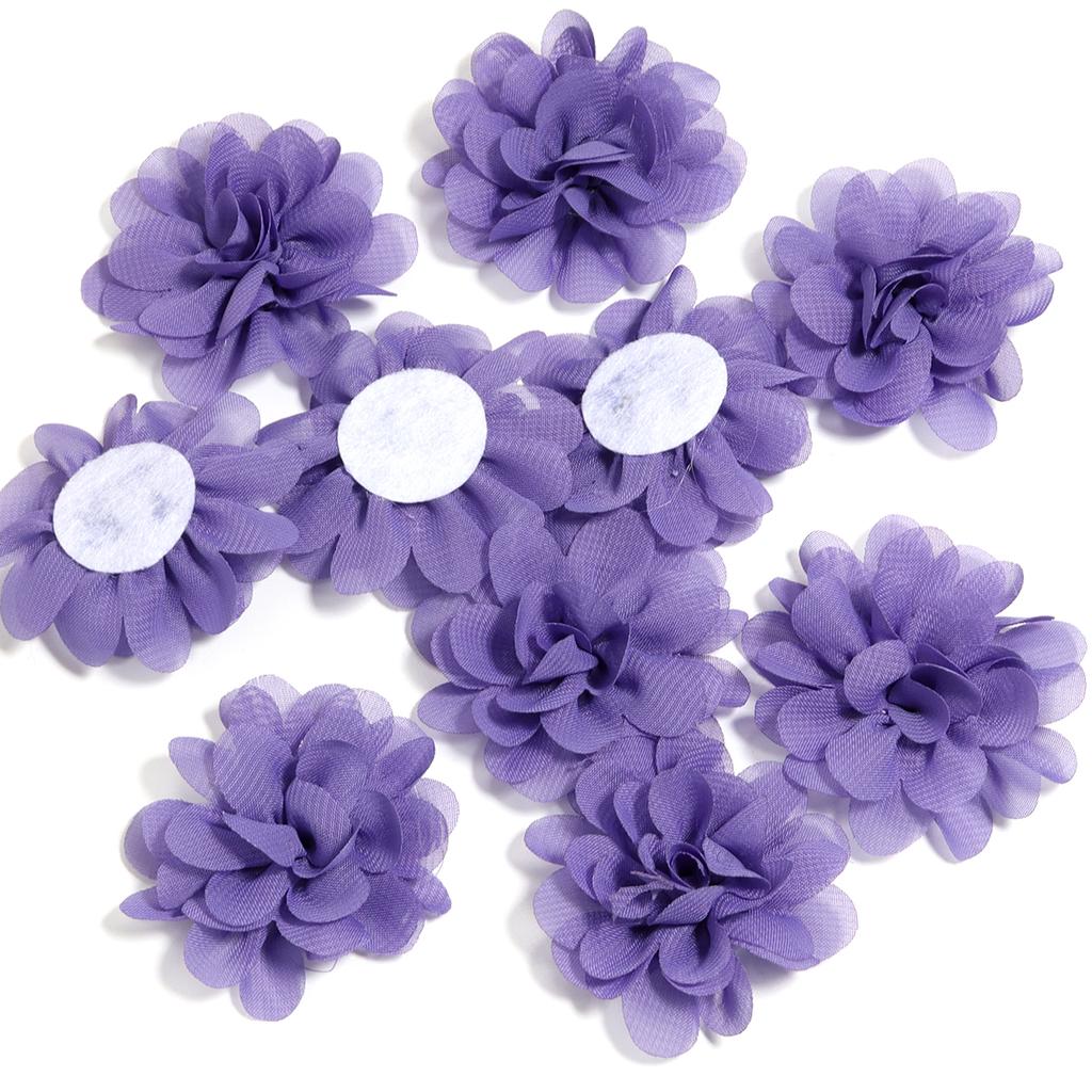 10pcs/lot 5cm Colorful Chiffon Fabric Flowers For Wedding Party Decoration Artificial Flowers For Dress Crafts Decoration