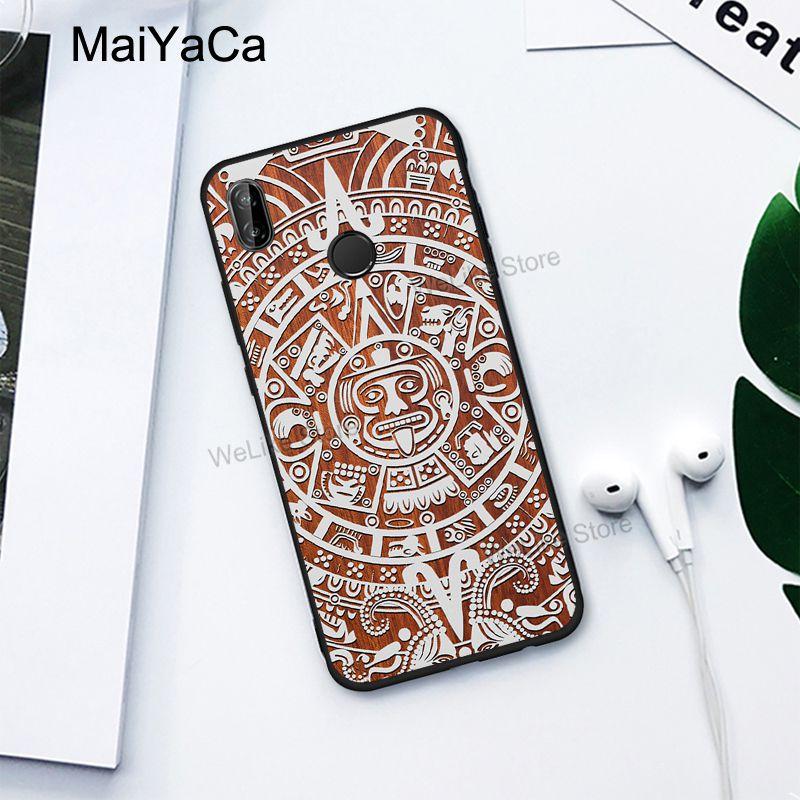 Mayan Calendar Wood Pattern Case For Xiaomi Redmi Note 11 Pro 10 9 8 9S 10S 9A 9T Mi 11T 11 Lite POCO F3 M3 M4 X3 Pro GT