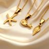 Women's Stainless Steel Necklace & Earring Set - Polished Geometric Hip Hop Jewelry