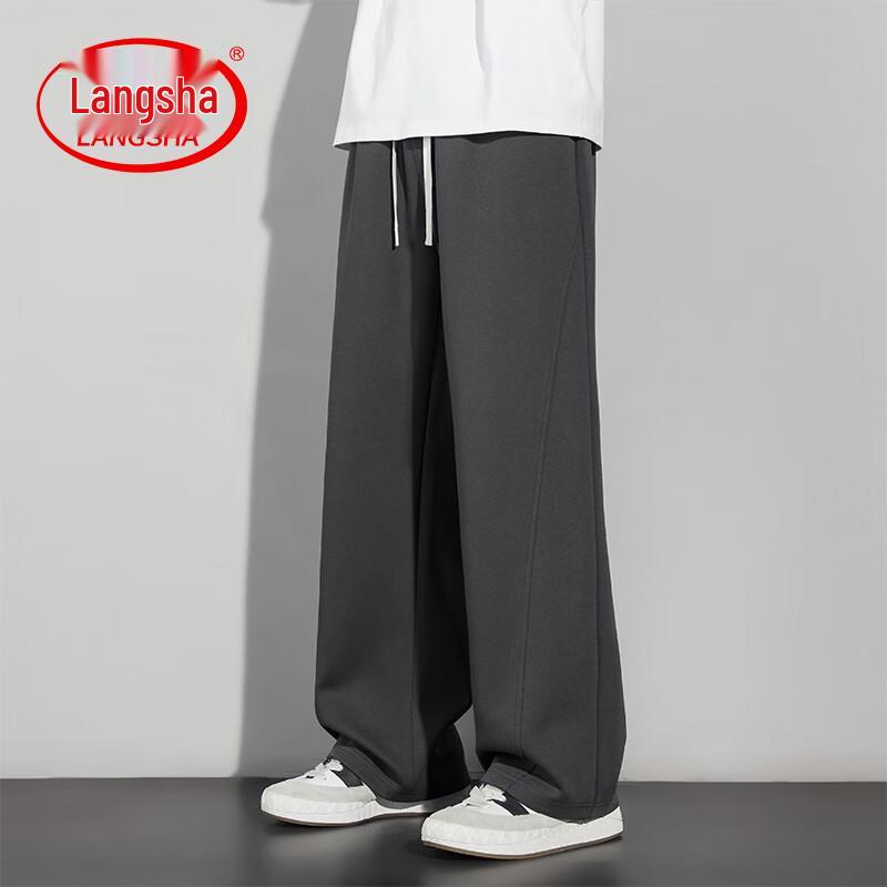 

LangSha Men s Loose Straight Leg Sweatpants L