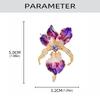 Detailed Enamel Irises Pin Copper Made Accessory Light 0.4oz Floral Artwork For Jackets Bags Special Event