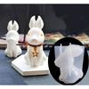 3D Rabbit Resin Mold for DIY Gypsum Ornament Craft Easter Party Decor Rabbit Shape Epoxy Resin Casting Silicone Molds