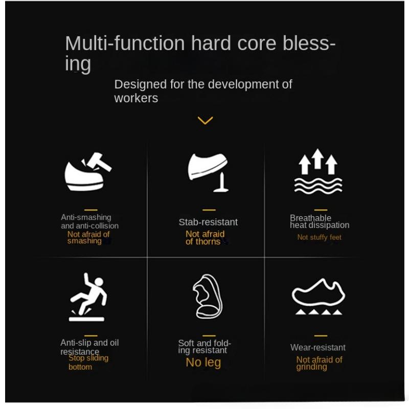 High-top Labor Insurance Shoes Steel Bag Head Electric Welding Shoes Anti-smashing and Anti-piercing Safety Work Shoes