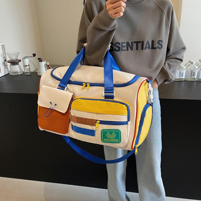 Niche Design Hand-held Travel Bag with Dry and Wet Separation, Multi-color Fitness Bag That Can Be Worn with A Handle and Shoe Compartment