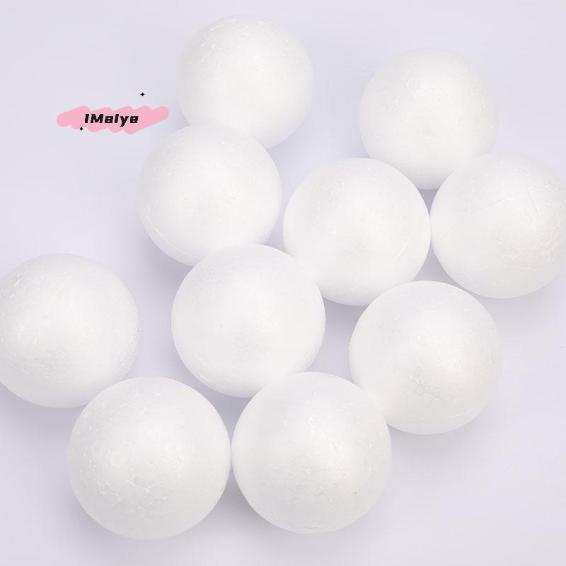 M-10pcs Christmas Ball Polystyrene Styrofoam Foam Ball Round DIY Accessory Handmade For Party Celebration Decorations Craft DIY