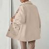 Manteaux de mode Revers cranté Manteau pardessus Veste à simple boutonnage