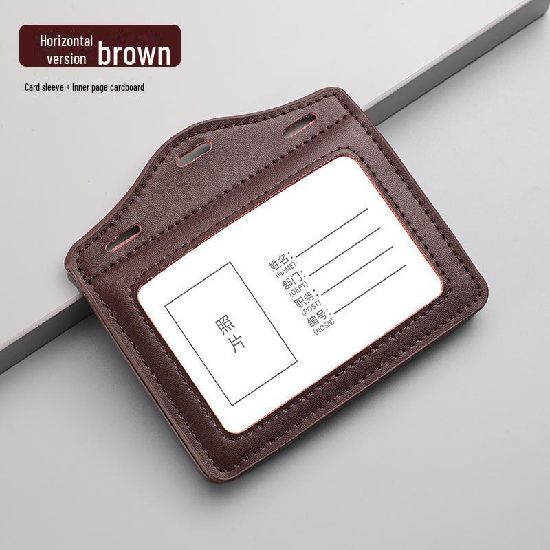 

Индивидуальная визитница из натуральной кожи с логотипом для рабочих бейджей и документов.