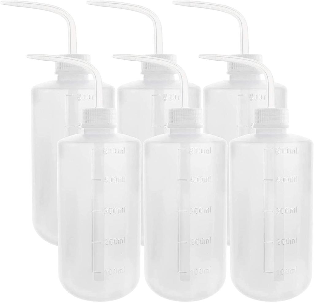 500ml Plastic Safety Wash Bottle 6pcs LDPE Squirt Bottle