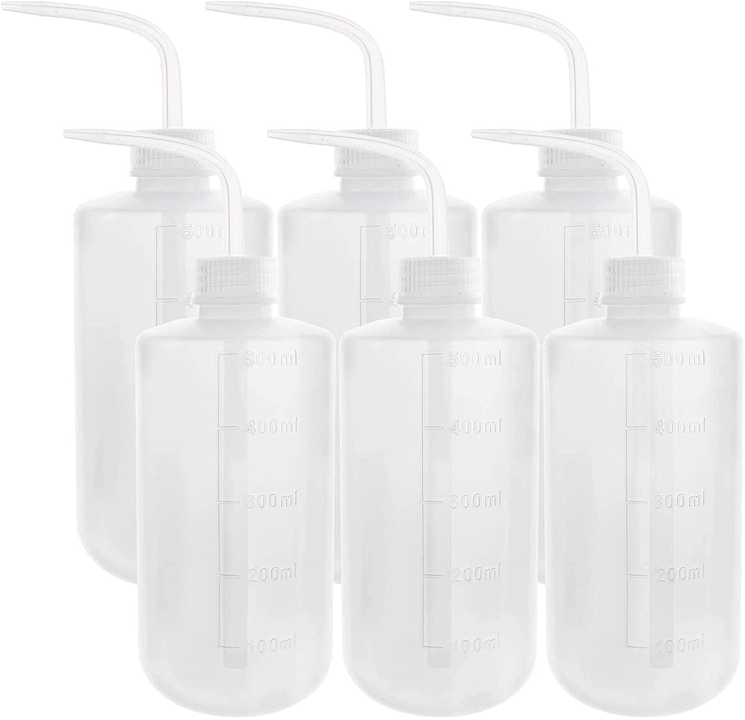 500ml Plastic Safety Wash Bottle 6pcs LDPE Squirt Bottle