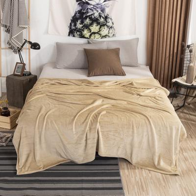 Flannel Blanket Thickened Double-sided Fluff Plush Solid Color Office Nap Dormitory Home Bed