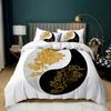 Yin Yang Duvet Cover Set for Girl Boy Children Chinese Ancient Culture Art Polyester Comforter Cover Decorative Gossip Pattern