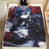 1PC Black Butler Print Flannel Blanket, High Quality All Seasons, Home Decor, Warmth and Comfort, Perfect for Christmas Gifts