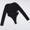 European & American Women's Spring/Summer Slim-Fit Solid Color Jumpsuit Base Layer Top