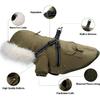 PINA Dog Coat for Small Medium Large Dogs, Waterproof Dog Winter Jacket with Built in Harness Dogs Winter Coat, Puppy Cold Weather Coats with Plush
