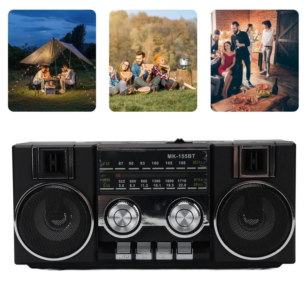 Portable FM AM SW Radio Full Band Clear Sound Quality Radio with RGB   Speaker for Garden   Bathroom