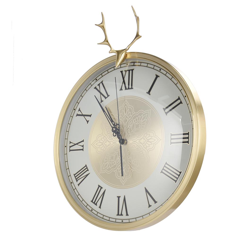 Zegar ścienny cichy miedziany w stylu europejskim zegar wahadłowy z czystej miedzi do wnętrza salonu