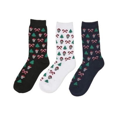 Urban Classics Unisex Adult Grumpy Santa Christmas Socks (Pack of 3)