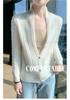 Women's High-End Pure Wool Scarf Collar Cardigan - Solid Color Autumn Winter Fashion Sweater