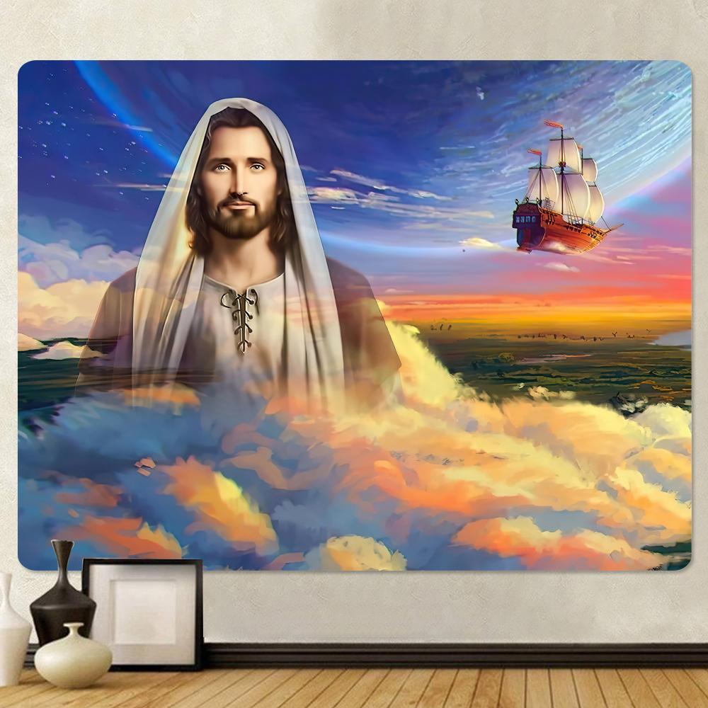 Jesus Christ mural home decoration tapestry Hippie Bohemian decoration sheet sofa blanket wall decoration yoga mat