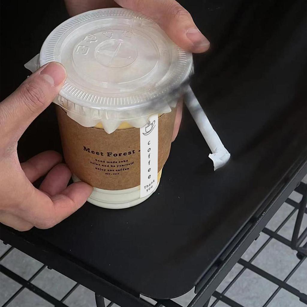 Self-adhesive Disposable Seal Label Thank You for Your Support Milk Tea Sticker Coffee Cup Decors