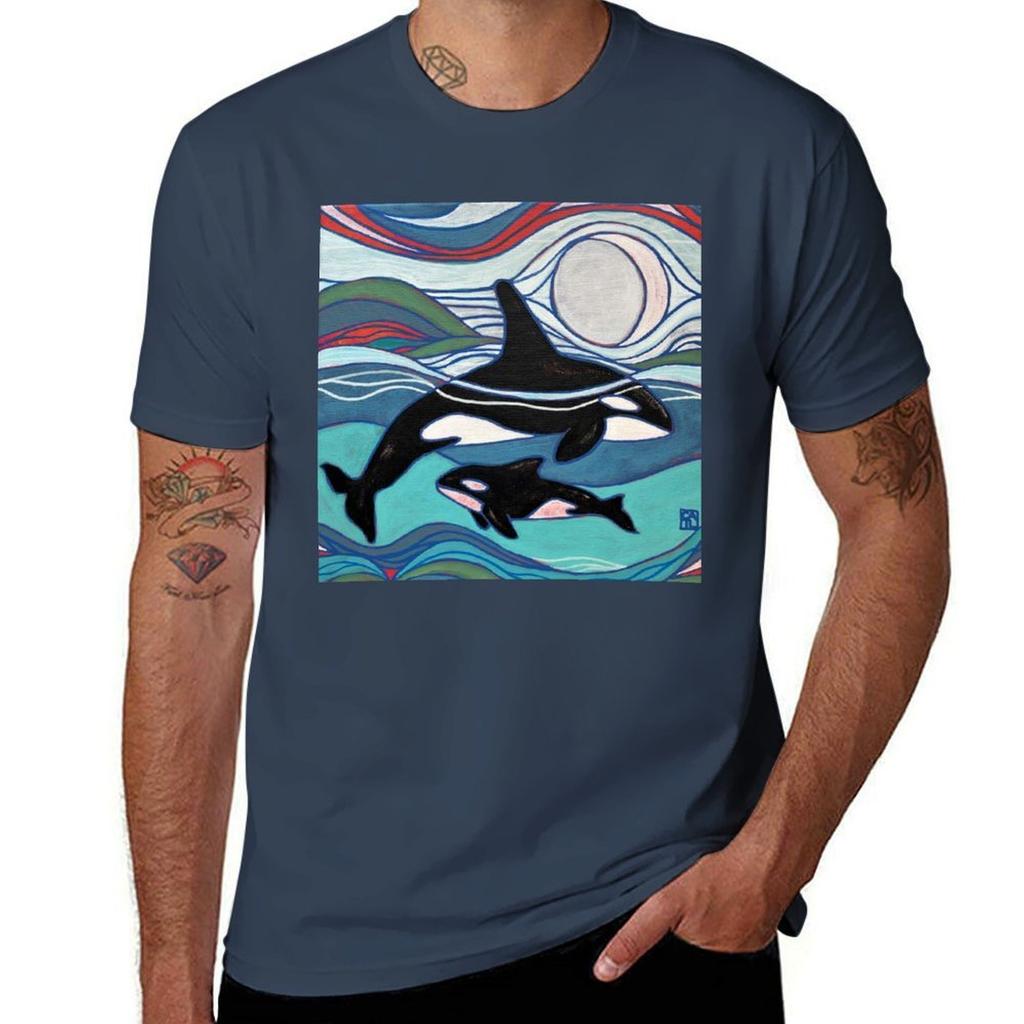 Orca Baby And Mama Tshirt Essential Solid Color Tshirt