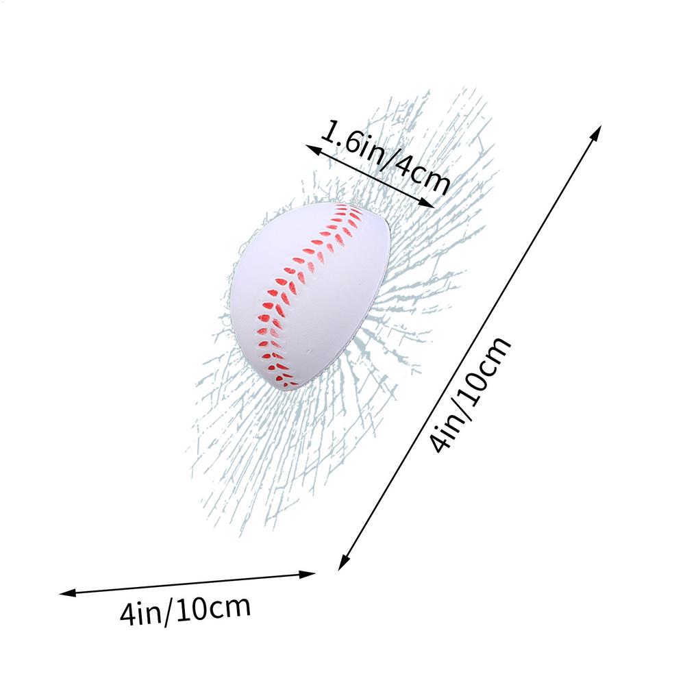 

3D Prank Tricky Broken Glass Sticker Funny Baseball Golf Ball Waterproof Car Decal Window Sticker auto accessories