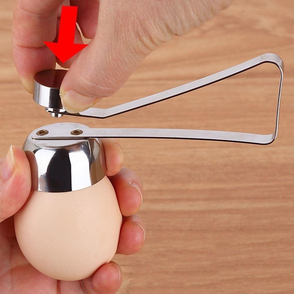 Practical Stainless Steel Egg Topper Cutter Boiled Egg Shell Opener Tool