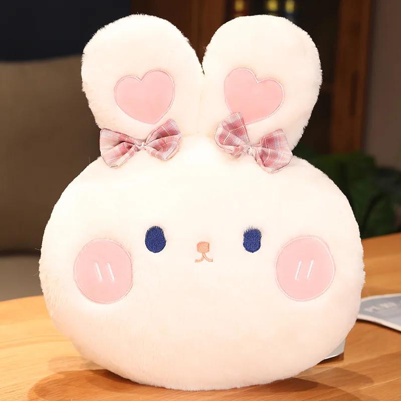 Cute Cartoon Creative Plush Warm Handstoy Bear Rabbit Doll Pillow Accompanies Decompression Toy Birthday Holiday Gift
