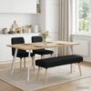 Channel Tufted Bench Black 110 X 40 X 46 Cm Fabric