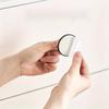 2pcs No-Drill Adhesive Cabinet Pulls - Stainless Steel & Plastic, Easy Peel & Stick Installation for Drawers, Cabinet Doors, Glass Doors